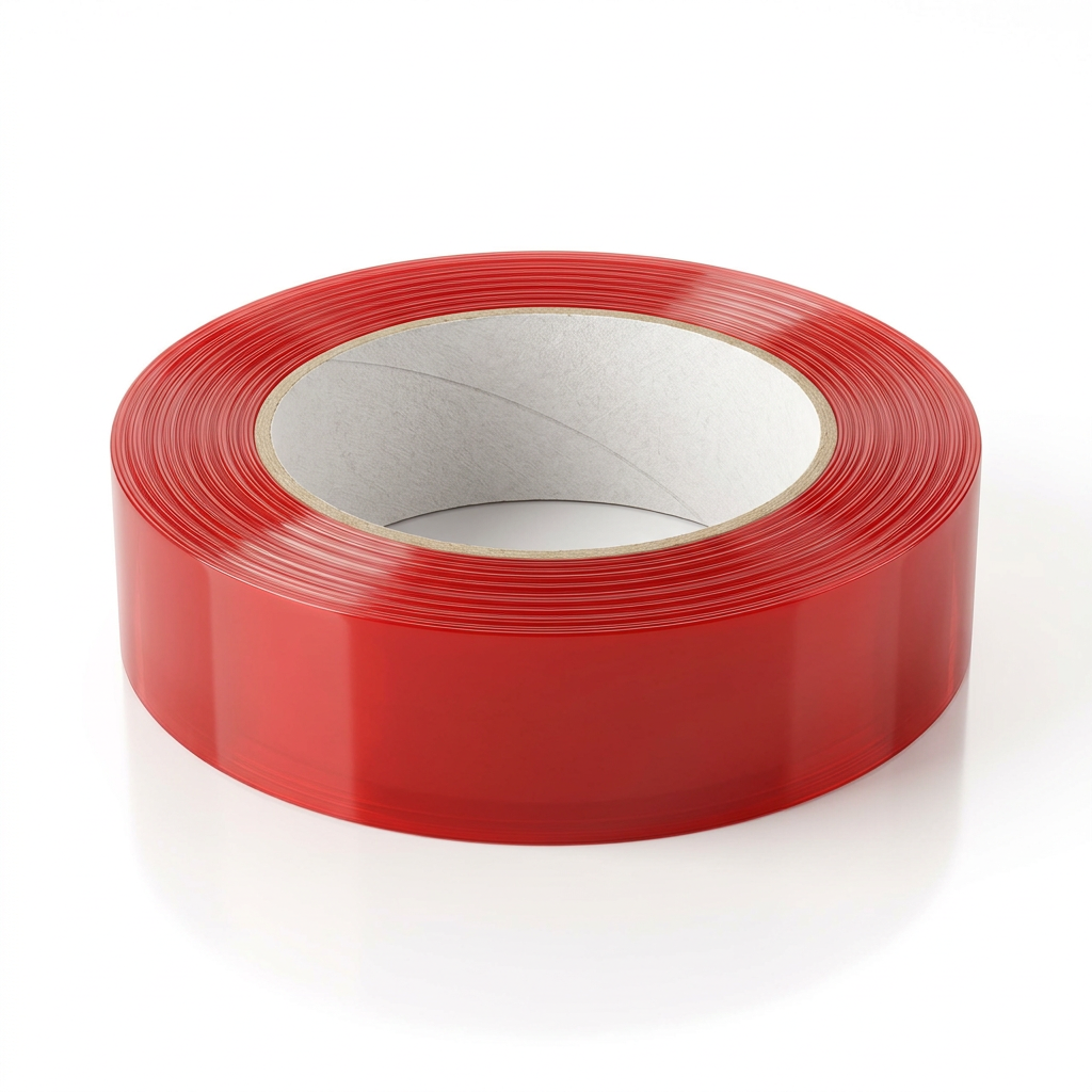 Cinta adhesiva especial roja para señalización y marcado, diseñada para delimitar zonas y reforzar la seguridad en entornos industriales y logísticos.
