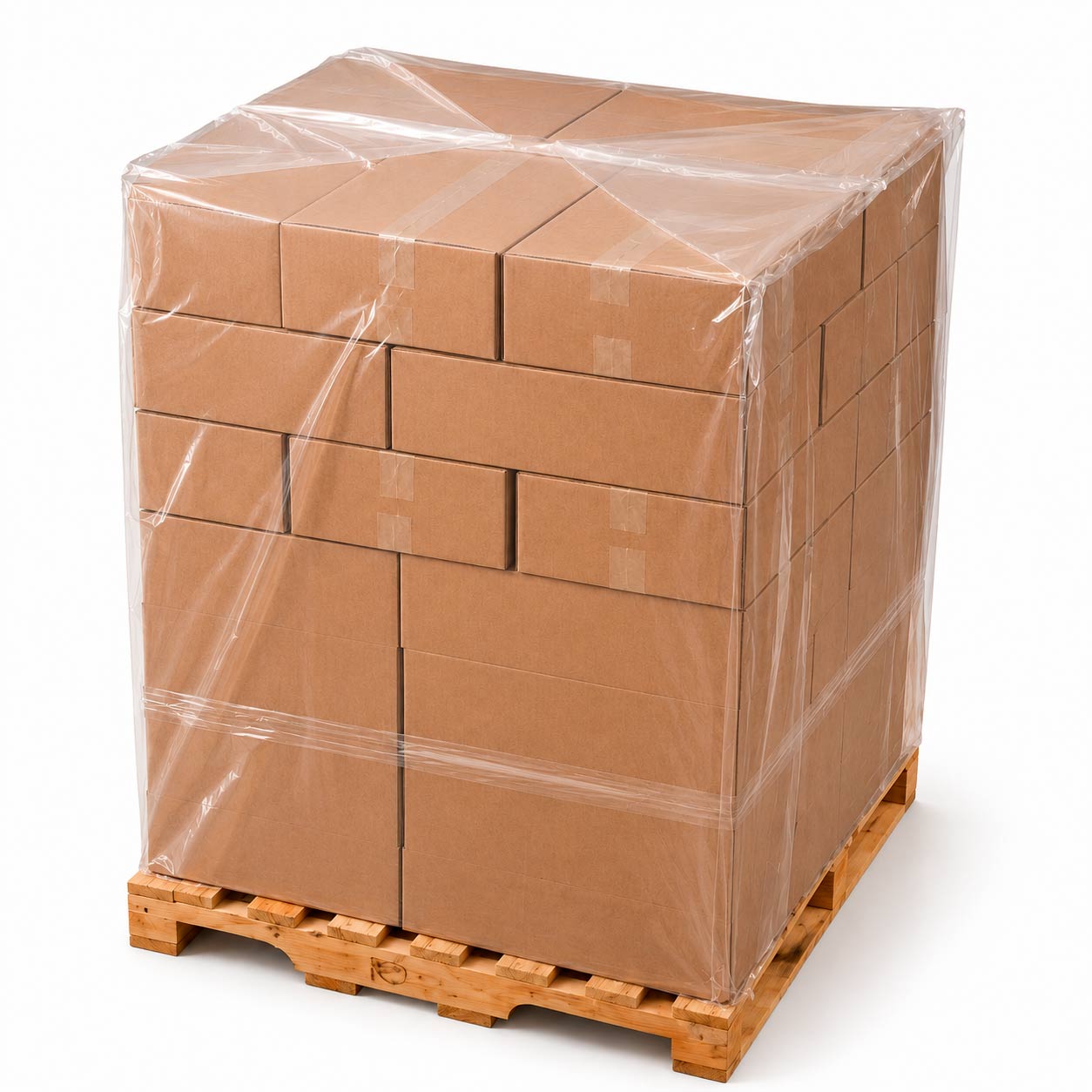 Funda o lámina cubre palets de polietileno para embalaje industrial, diseñada para proteger cargas paletizadas frente a polvo, humedad y suciedad.
